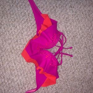 VS PINK ruffle bikini top